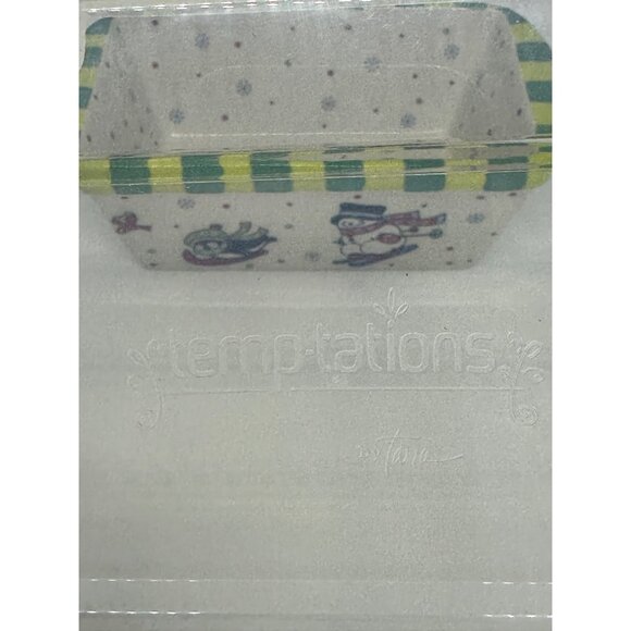Temp-tations Holiday Mini Loaf Pan 12oz w/ Lid – Snowman & Penguin Design - Picture 6 of 8